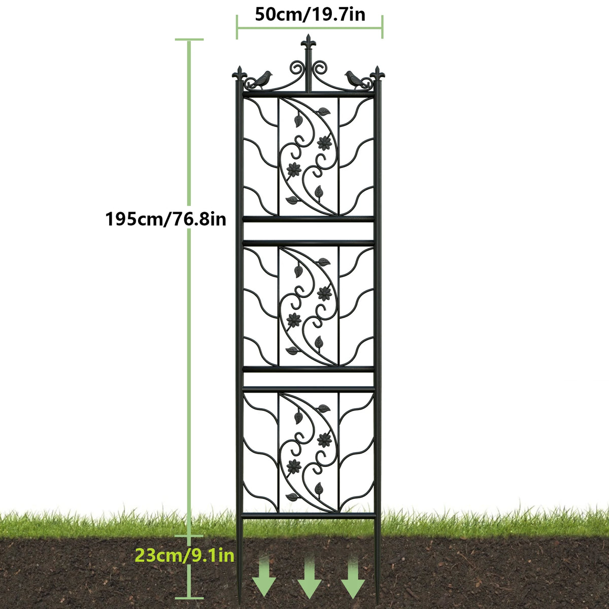 Decorative Outdoor Metal Garden Trellis Lattice For Climbing Plants