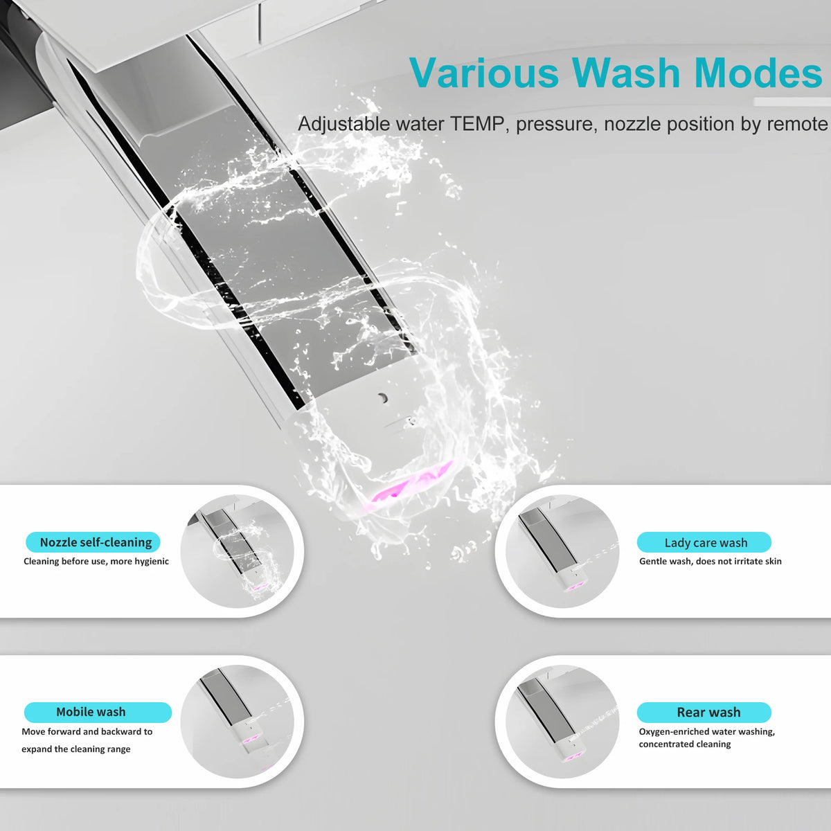 Smart Toilet With Bidet And Heated Seat Auto Open Close