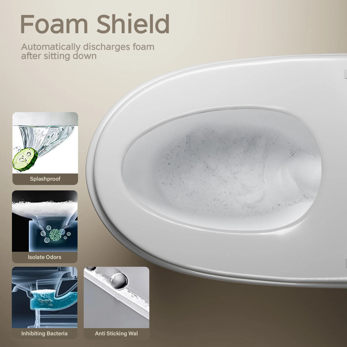 Smart Toilet With Bidet And Heated Seat Auto Open Close