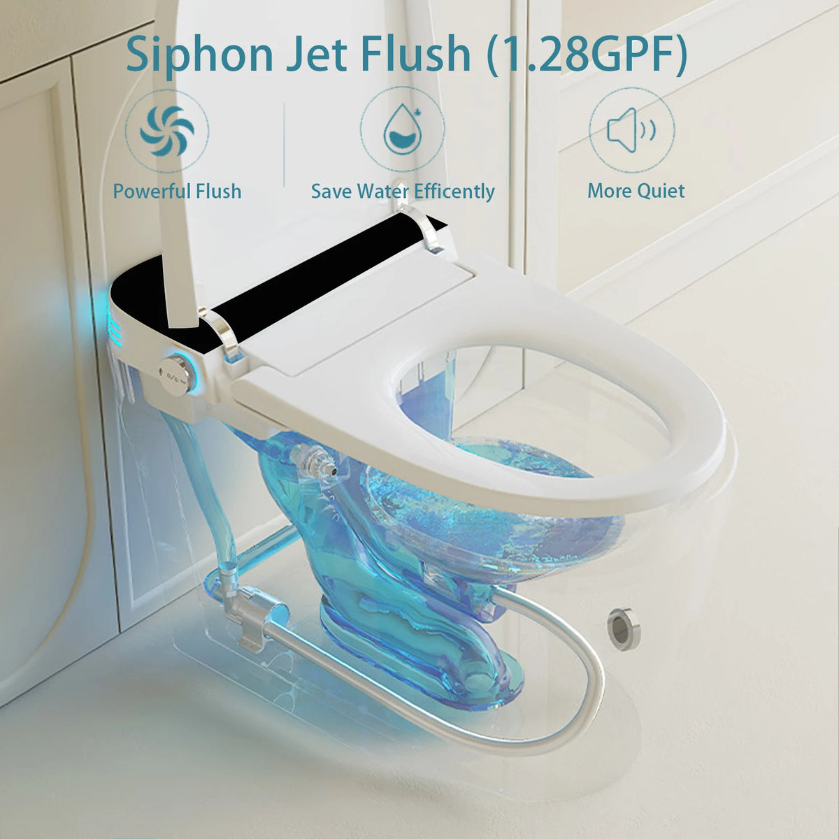 Smart Toilet With Bidet And Heated Seat Auto Open Close