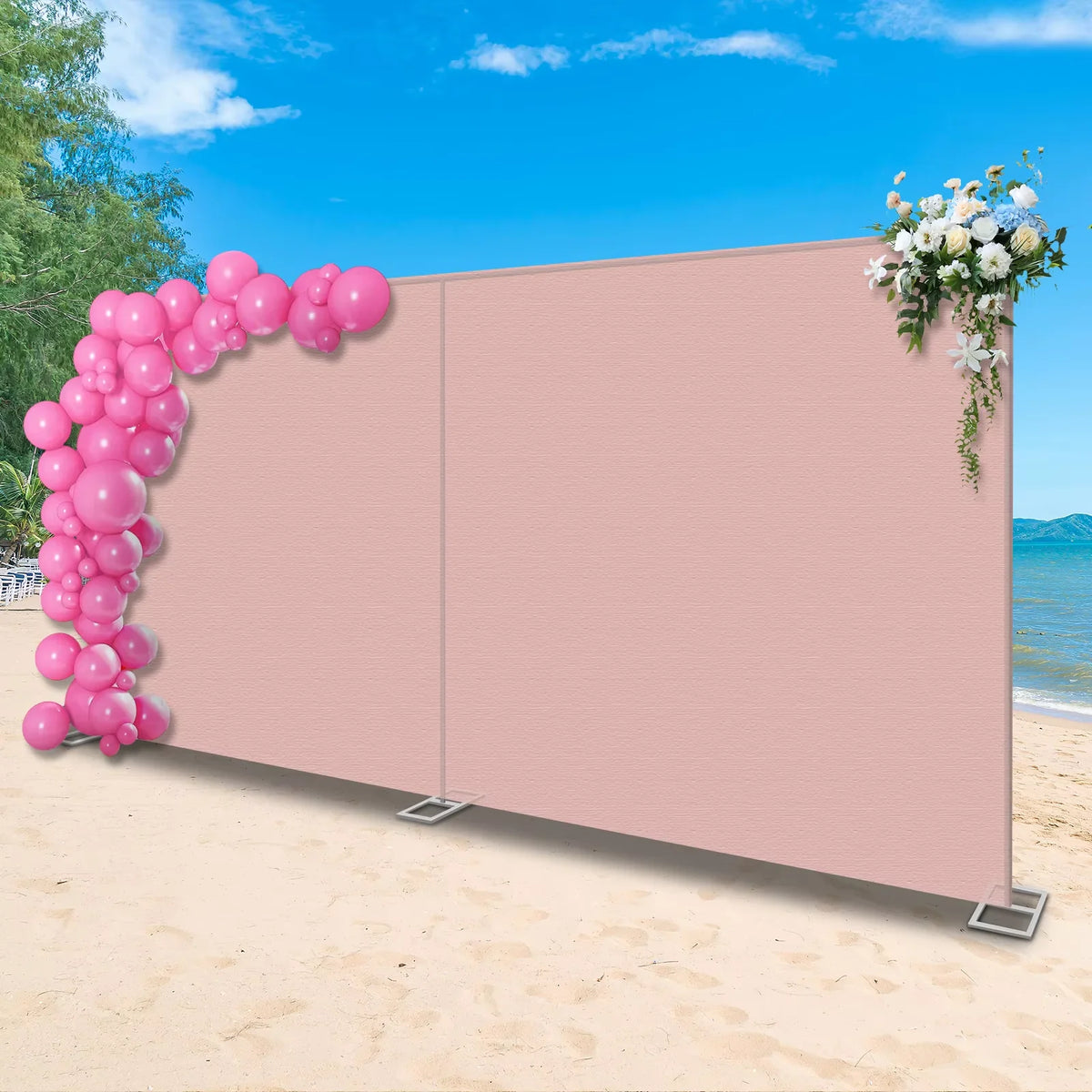 3x6m/10x20ft Metal Wedding Arch Stand,Heavy Duty Photography Backdrop Curtain Frame Balloon Flower Decoration Rack Plant Support