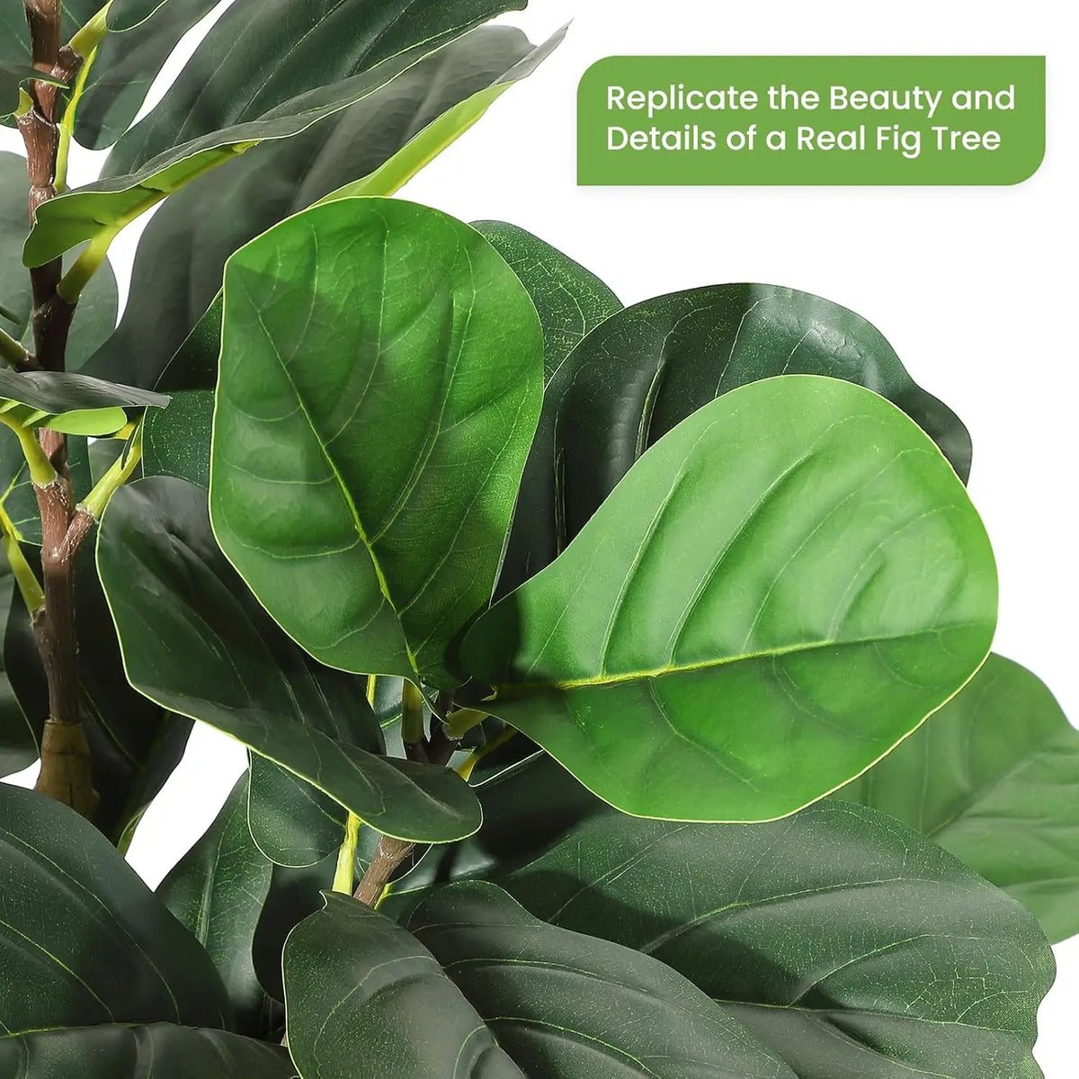 HiMiss Artificial Fiddle Leaf Fig Tree Indoor Outdoor Decor