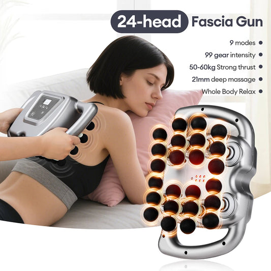 Foreverlily 24 Head Fascia Massage Gun For Full Body Recovery