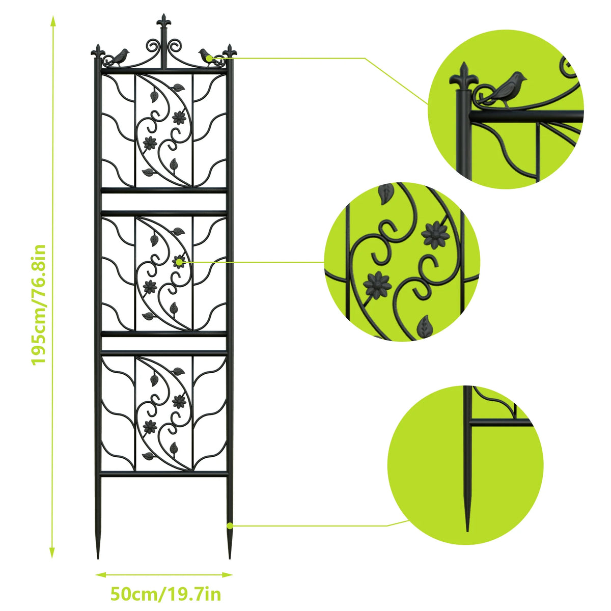 Decorative Outdoor Metal Garden Trellis Lattice For Climbing Plants