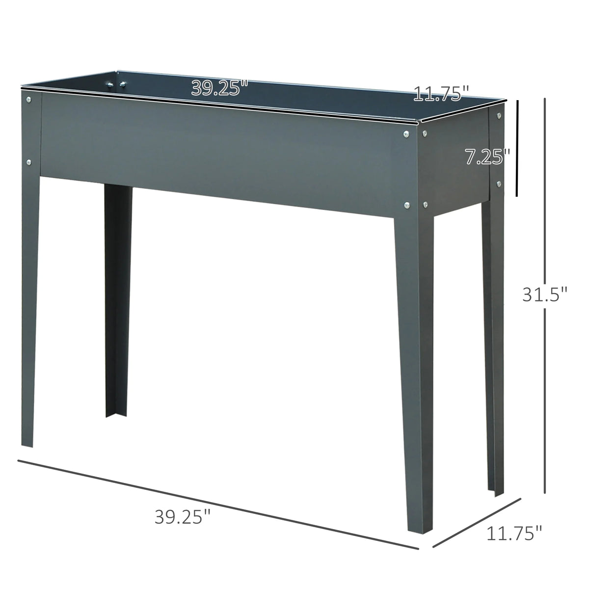 Outsunny Elevated Garden Planter Box For Vegetables And Herbs