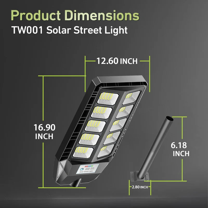 Solar Led Outdoor Street Light With Motion Sensor Remote Control