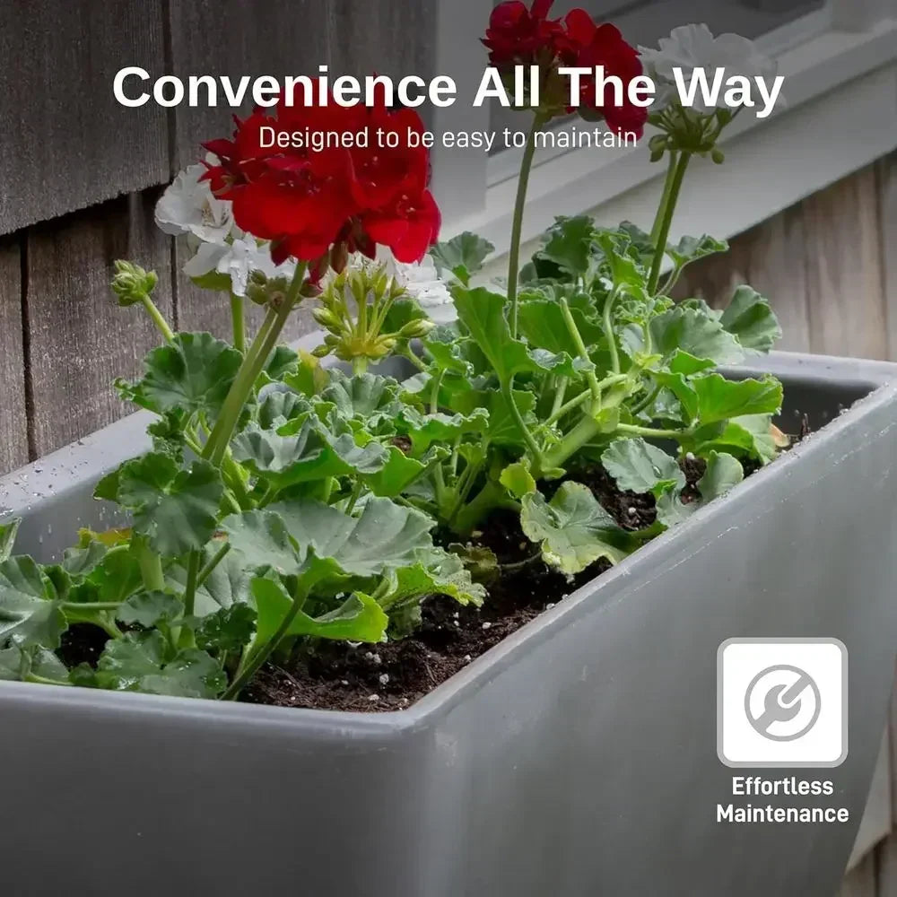Elevated Weather Resistant Garden Planter With Iron Stand