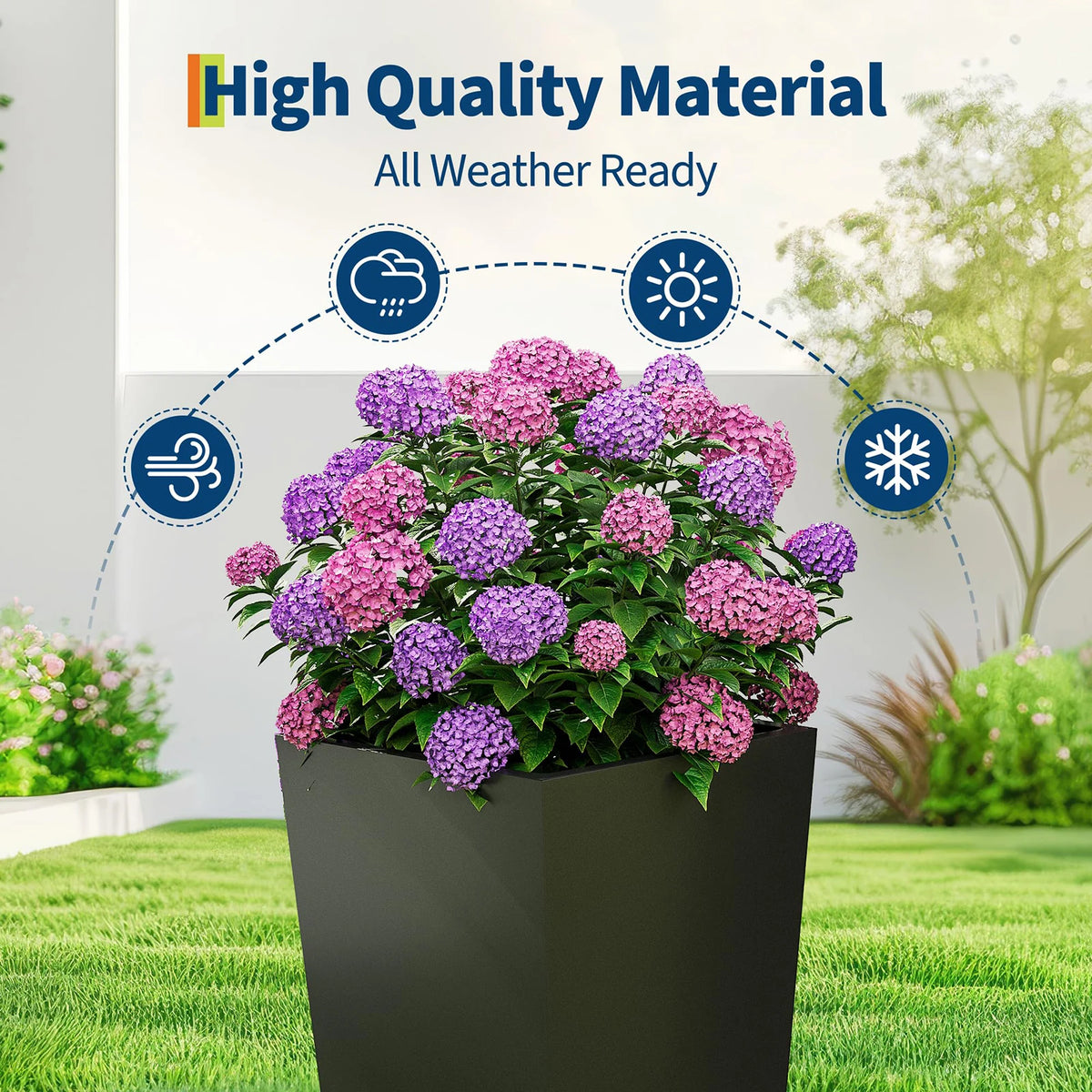 HiMISS Self Watering Planter For Indoor And Outdoor Use