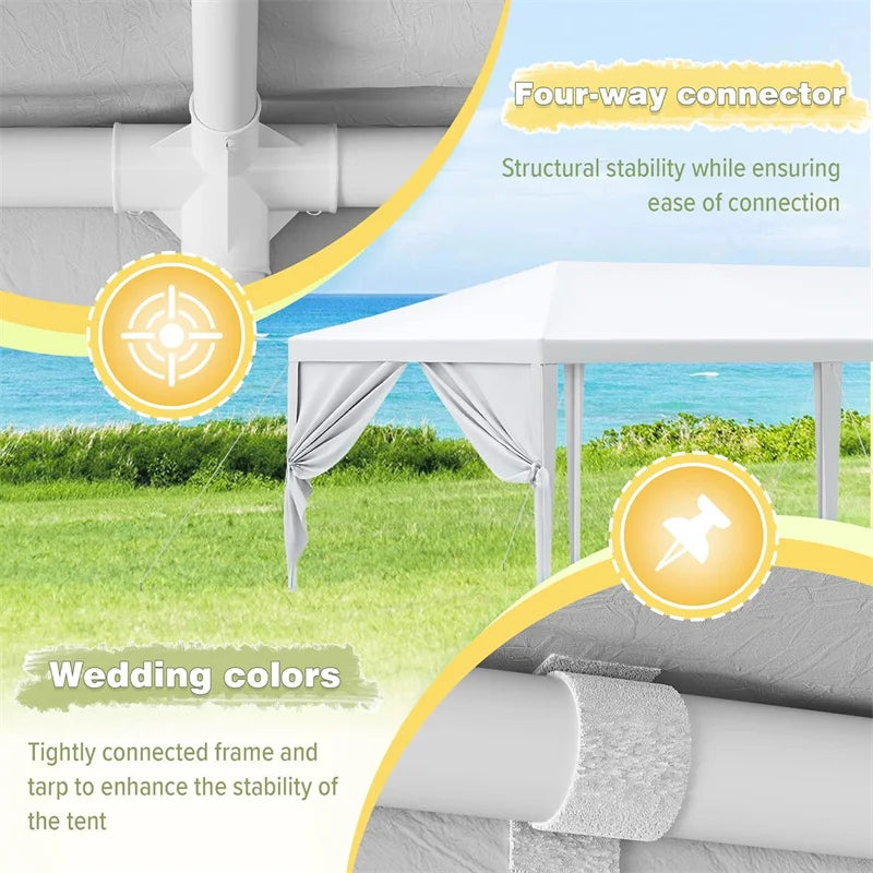 Tooluck Waterproof Party Tent Gazebo Canopy Outdoor Shelter