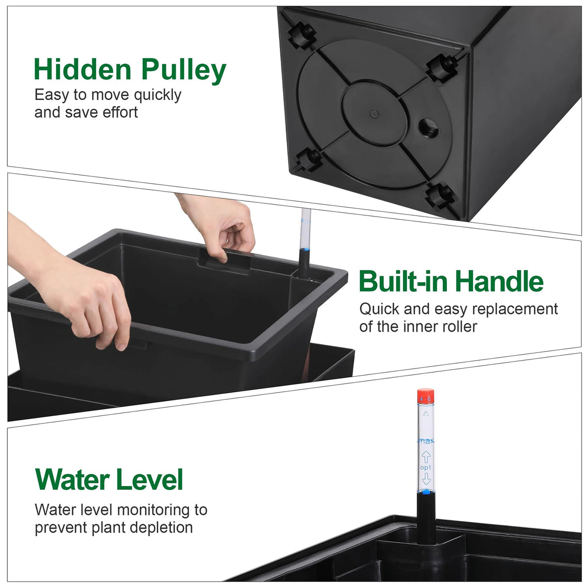 HiMISS Self Watering Planter For Indoor And Outdoor Use